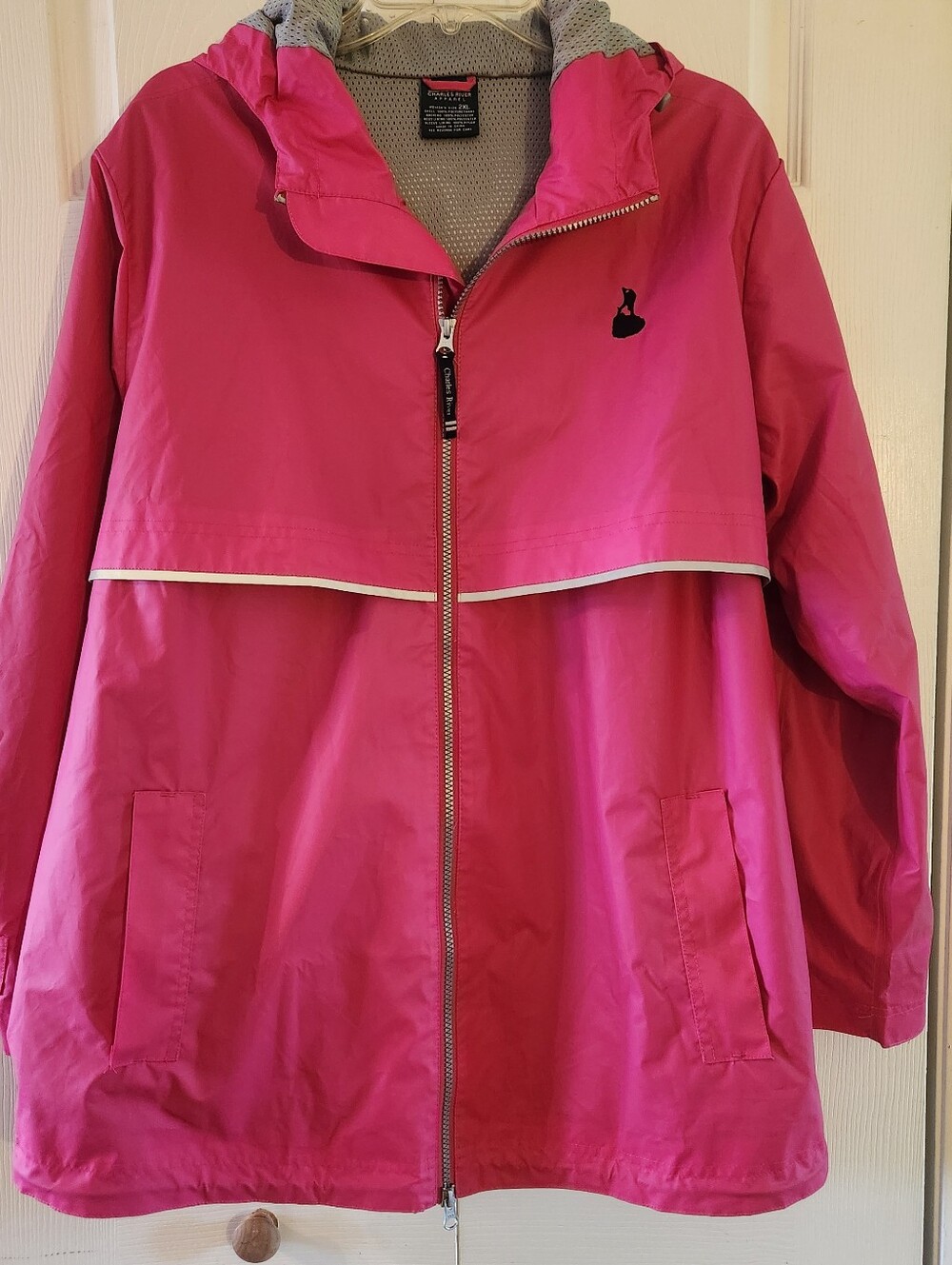 Rain Jacket Coat Lightweight Pink Weather Hood 2XL